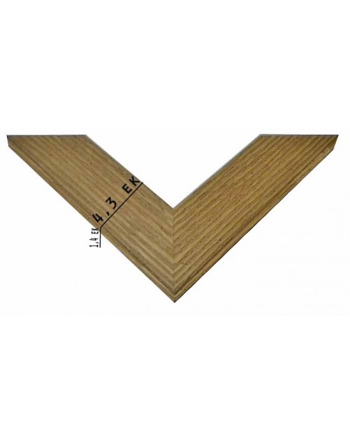 Κορνίζα ξύλινη 4,3 εκ. φυσικό χρώμα 616-03